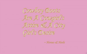 Free Cowboy Boot Quote Desktop Background