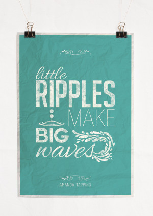 Typographic quotes posters serie - Amanda Tapping
