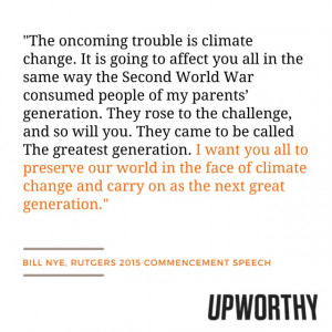 Bill Nye told Rutgers grads about climate change, but I loved his bits ...