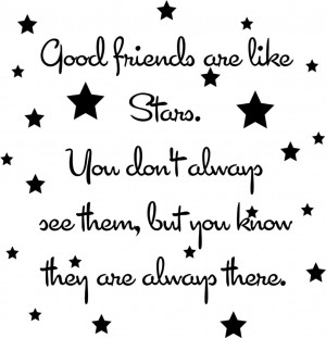 Good-Friends-Are-Like-Stars-Vinyl-Decal-Wall-Sticker-Words-Letters ...