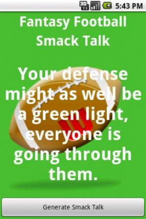Good Smack Talk Quotes For Fantasy Football Clinic