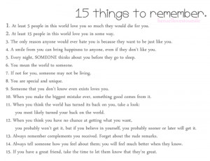 henzellovestosmile: 15 Things To Remember