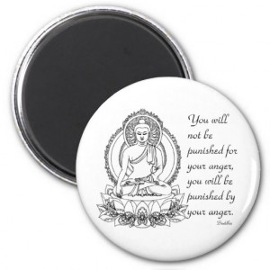 Sidhartha Gautama Buddha ~ Anger Quote Refrigerator Magnet