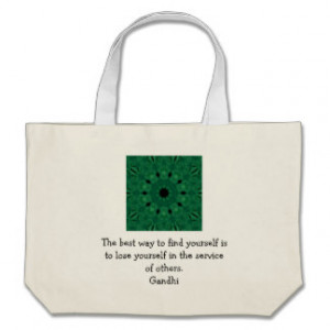 Gandhi Inspirational Quote About Self-Help Tote Bag