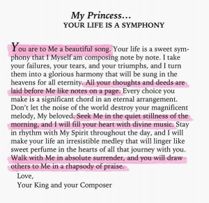 To My Princess... your life is a symphony