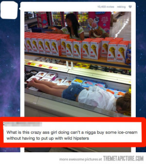 Funny photos funny girl sleeping supermarket ice cream