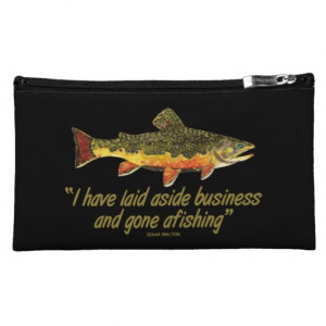 Izaak Walton Fishing Quote Cosmetic Bag