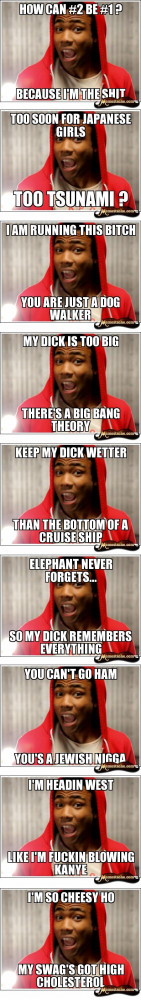 one myself. just some quotes from childish gambino. some are funny ...