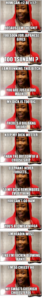 one myself. just some quotes from childish gambino. some are funny ...