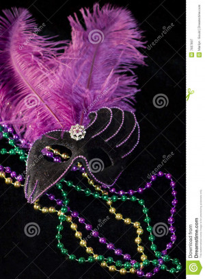 Mardi Gras Purple Beads And