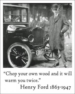 Henry Ford with Model T in 1921.