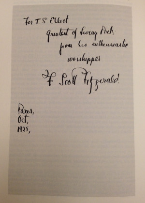 The respect was mutual. After reading “Gatsby,” Eliot wrote ...