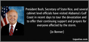 President Bush, Secretary of State Rice, and several cabinet level ...