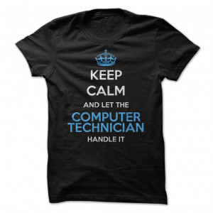 Black Computer Technician Keep calm computer technician