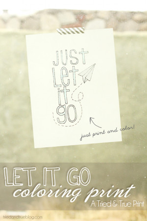 Just let it go. Deze is extra leuk, omdat het een soort kleurplaat is ...