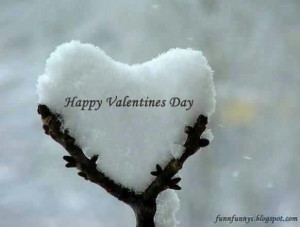 Quote. Valentines Day snow heart.