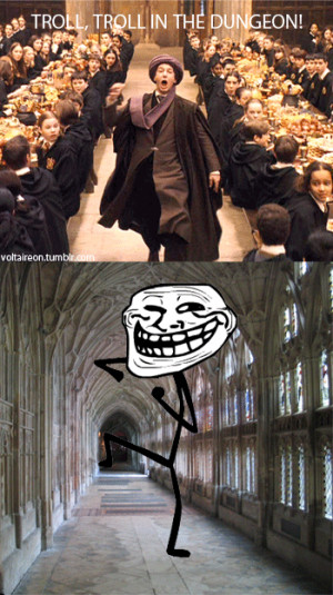 gif harry potter LOL meme troll in the dungeon Professor Quirrell