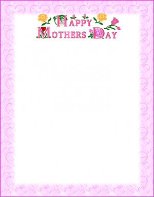 Mother’s Day Printable Photo Frames Borders Templates