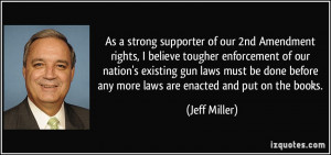 As a strong supporter of our 2nd Amendment rights, I believe tougher ...