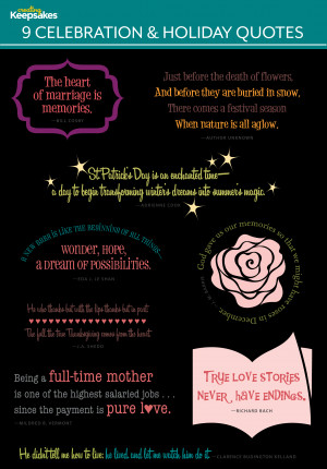 Holiday & Celebration Quotes for Scrapbooking