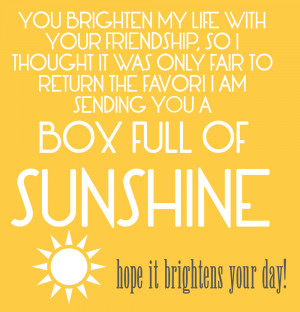 You Brighten my Life with your Friendship printable download
