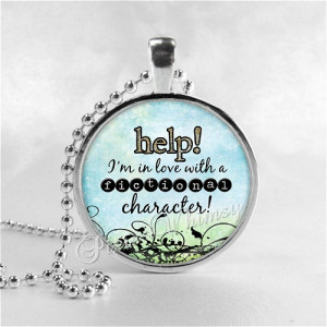 Character, Book Quote Necklace Pendant Jewelry Charm, Read, Book ...