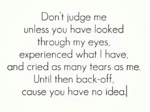 Don't judge others