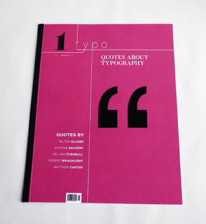 Magazine cover: quotes about typography