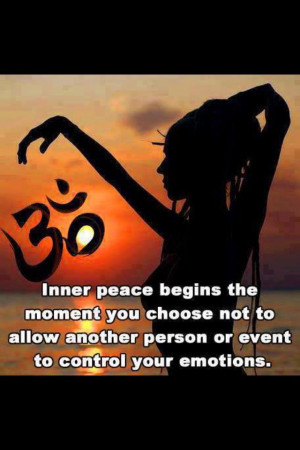 Finding inner peace.
