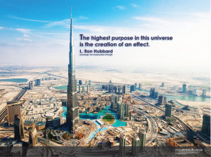 The highest purpose in this universe is the creation of an effect ...