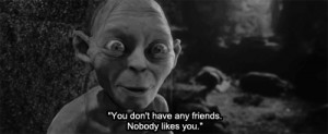 gif lord of the rings creepy the hobbit Gollum