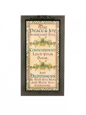 Irish Blessings Framed Sign - Irish Plaques And Signs.