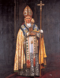 Archbishop John Bede Polding with a ferula.