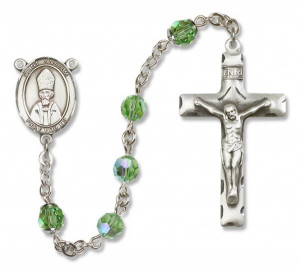 St. Anselm of Canterbury Rosary Heirloom Squared Crucifixe - Peridot