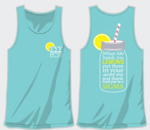 Tri Sigma, when life gives you lemons spring break tank: Shirts Ideas ...