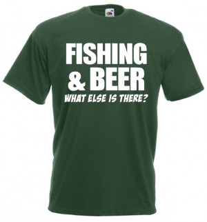 ... Fishing & Beer – Men’s Funny Fishing T-Shirt, Funny Gifts For Men