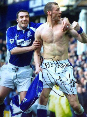 Duncan ferguson Everton autograph