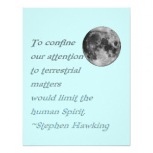 Terrestrial Matters*~ Stephen Hawking Quote Custom Announcement