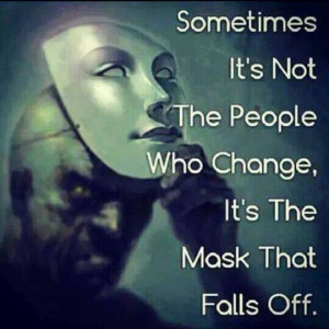 The mask falls off