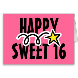 Happy Birthday Card For Sweet Sixteen (16)