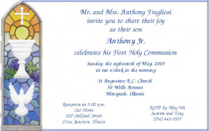 Personalized First Holy Communion Invitations