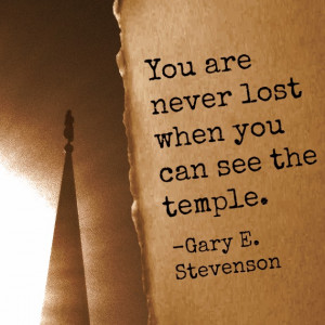 You are never lost when you can see the temple.