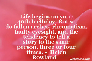 40 Year Old Birthday Quotes Funny