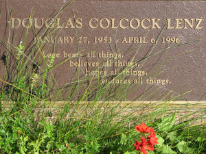 Here is a very nice modern tombstone with a beautiful epitaph.