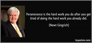 quote about perseverance definition of perseverance hard work after ...