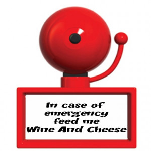 In case of emergency feed me wine and cheese