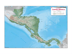 Central America Map with Equator
