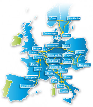 Continental Europe map