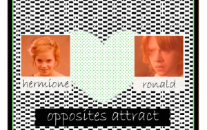 ... Potter Opposites Attract: Hermione Granger & Ron Weasley Wallpaper
