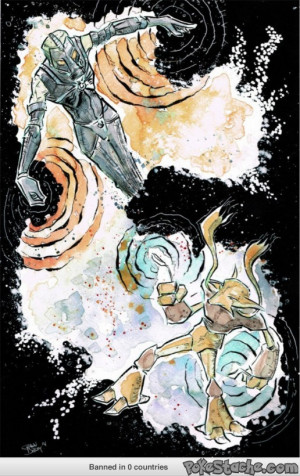 Alazakam in a Psy-battle with Psycho Mantis from Metal Gear Solid